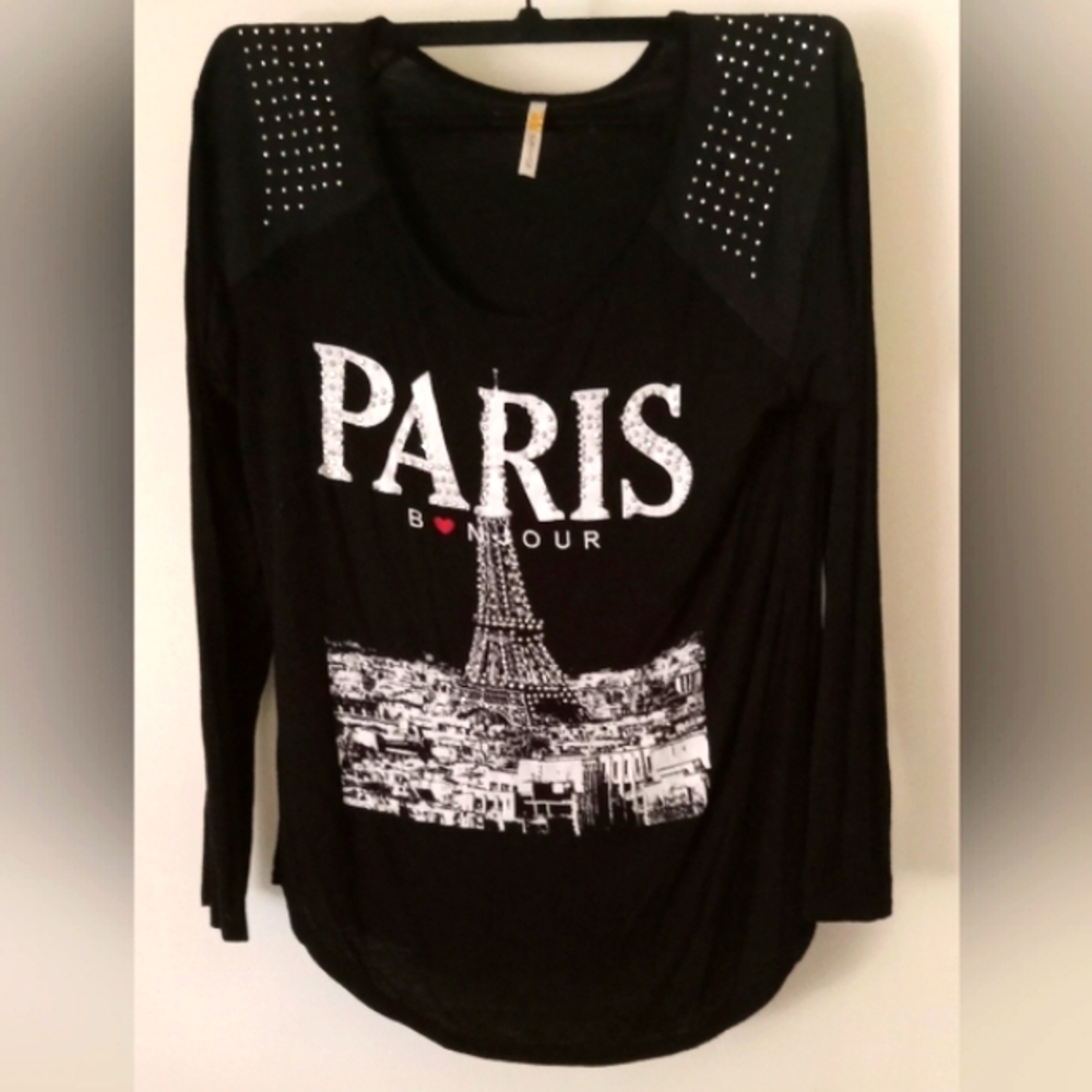 Embelished Studded Long Sleeved Shirt Size L